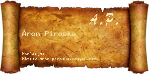 Áron Piroska névjegykártya
